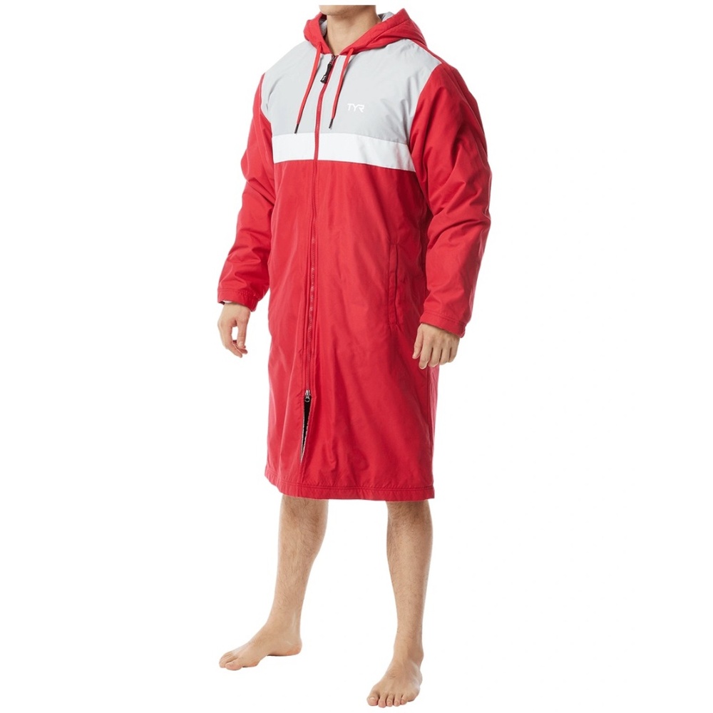 TYR Men's Red/Grey/White Alliance Podium Parka